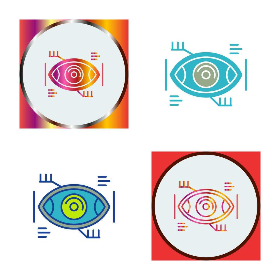 ícone de vetor de reconhecimento ocular