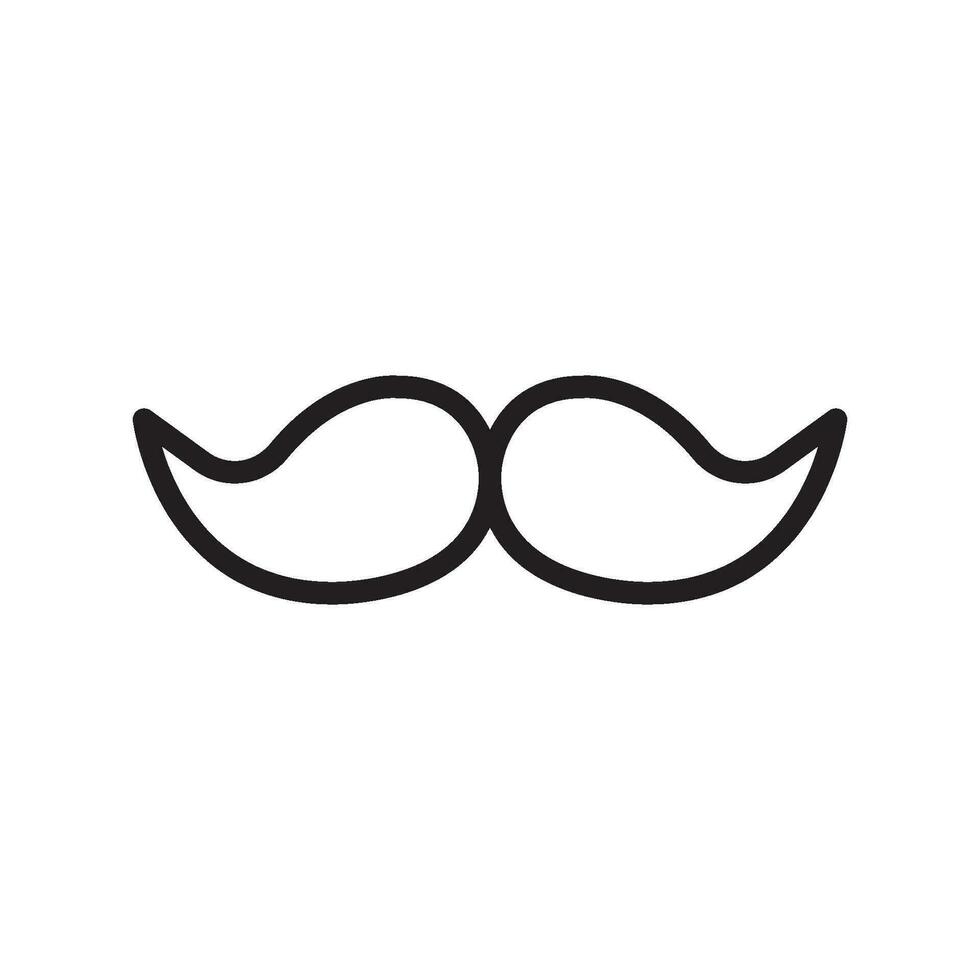 bigode ícone Projeto vetor modelo
