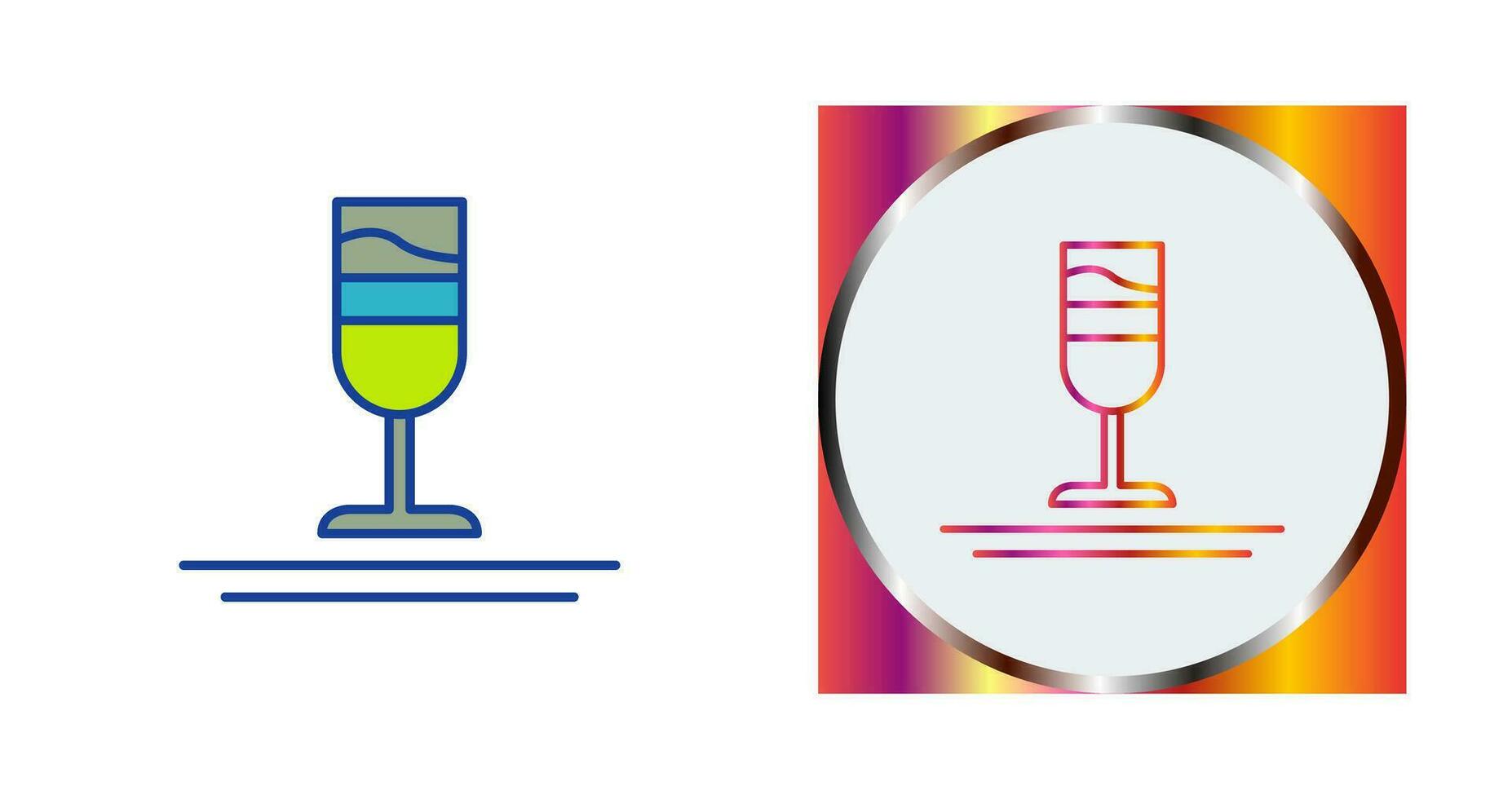ícone de vetor de bebida de arco-íris