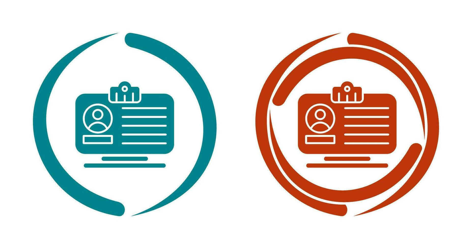 ícone de vetor de cartão de identificação