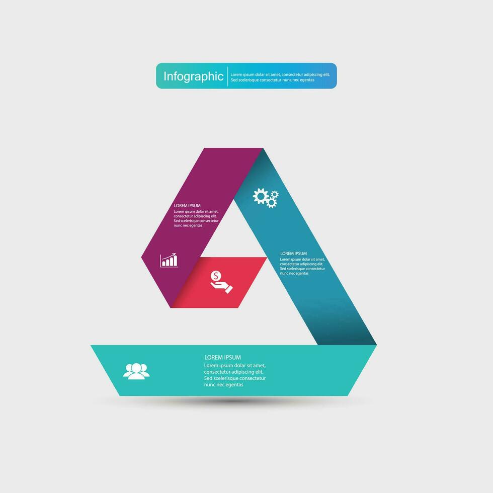 infográfico vetor, gráfico. apresentação. o negócio conceitos, peças, passos, processos. visualização do infográfico dados. comece modelo. - vetor