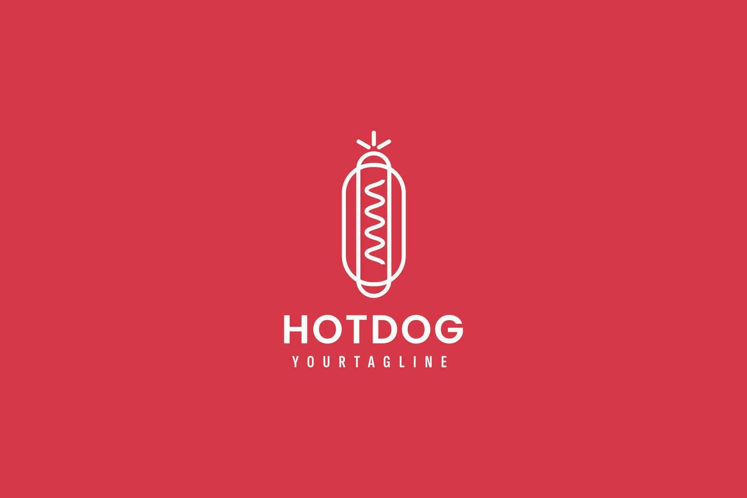 quente cachorro logotipo vetor ícone ilustração