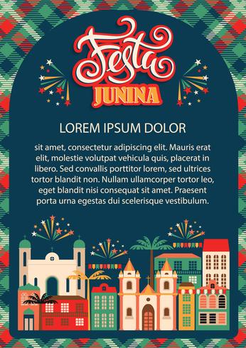 Feriado da América Latina, a festa junina do Brasil. vetor