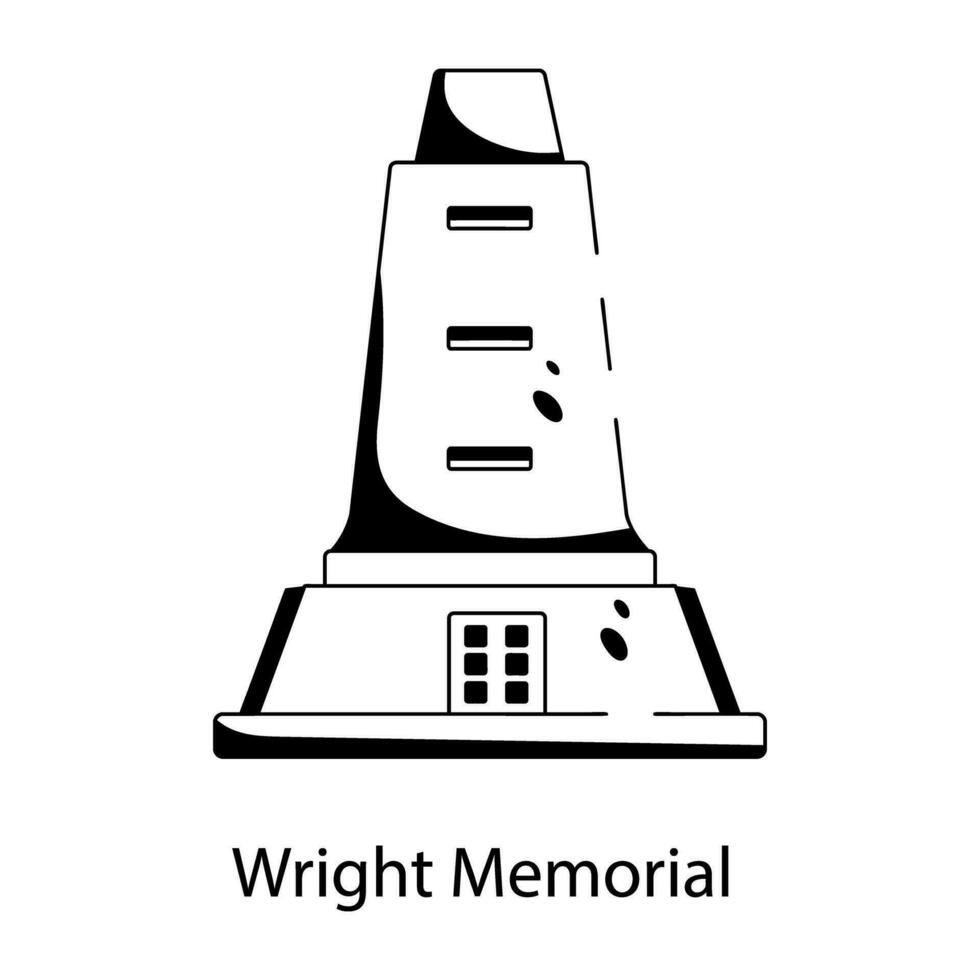 na moda Wright memorial vetor