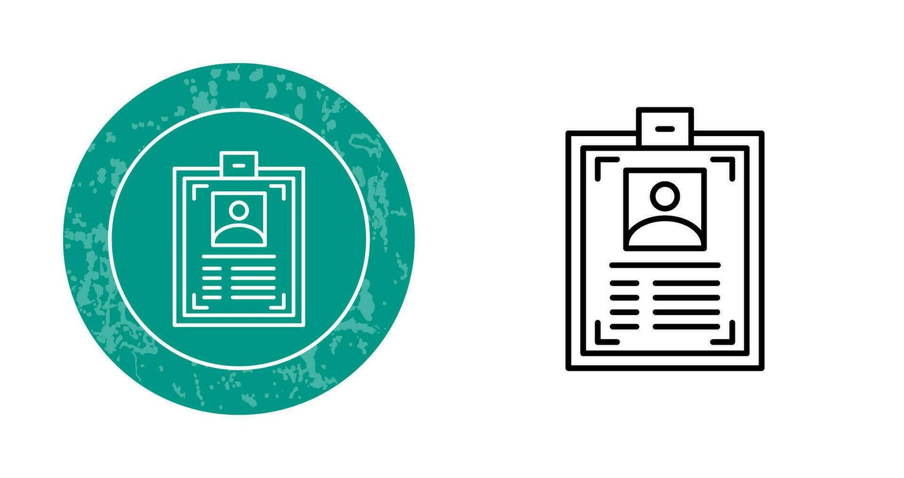 ícone de vetor de cartão de identificação