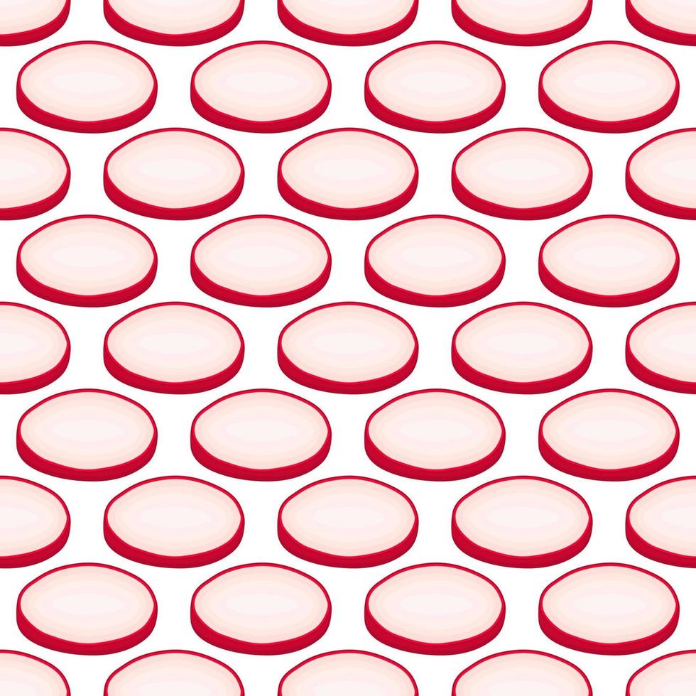 ilustração sobre o tema de rabanete vermelho padrão brilhante vetor