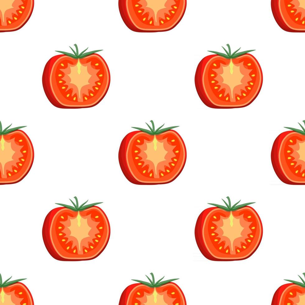 ilustração sobre o tema do tomate vermelho padrão vetor