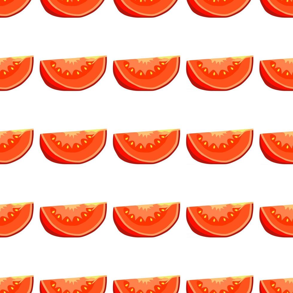 ilustração sobre o tema do tomate vermelho padrão vetor