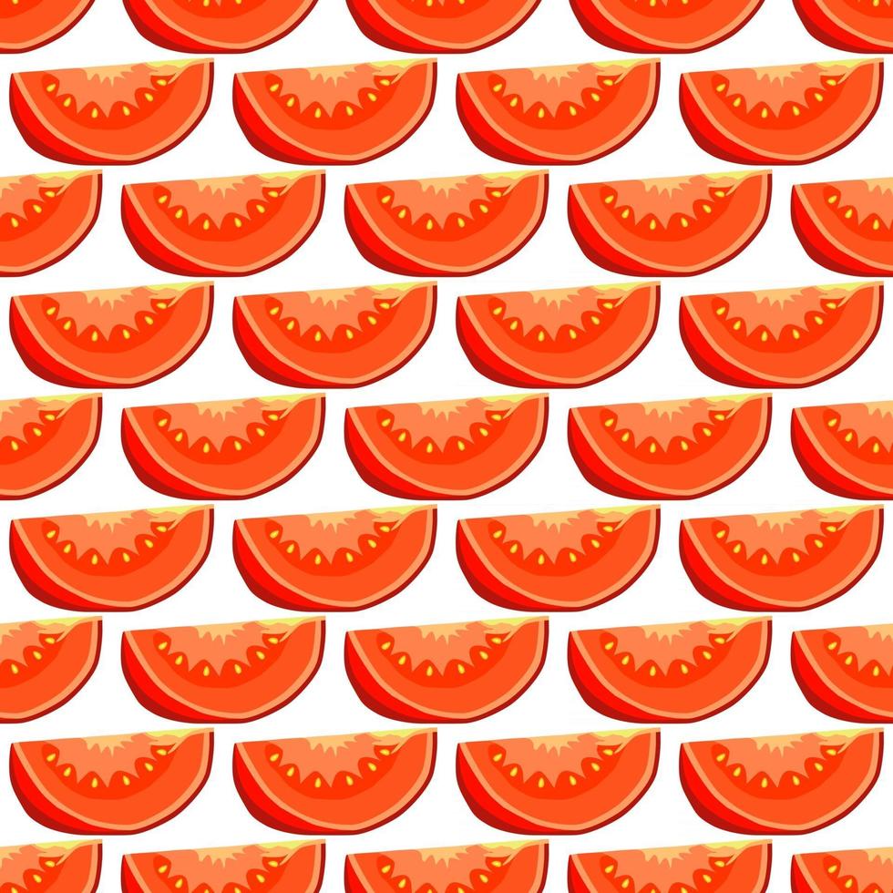 ilustração sobre o tema do tomate vermelho padrão vetor