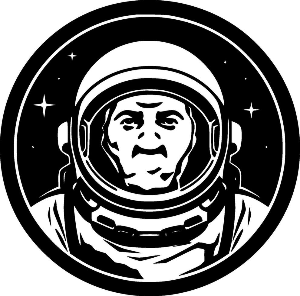 astronauta, Preto e branco vetor ilustração