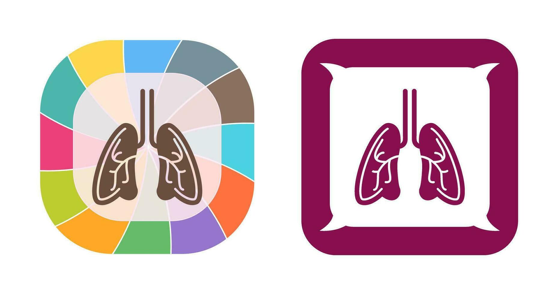 ícone de vetor de pulmões