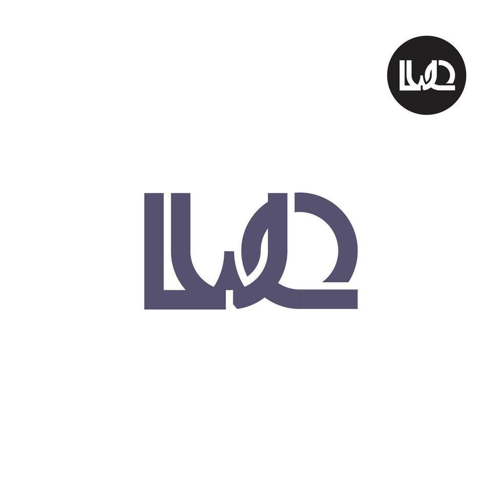 carta lwq monograma logotipo Projeto vetor
