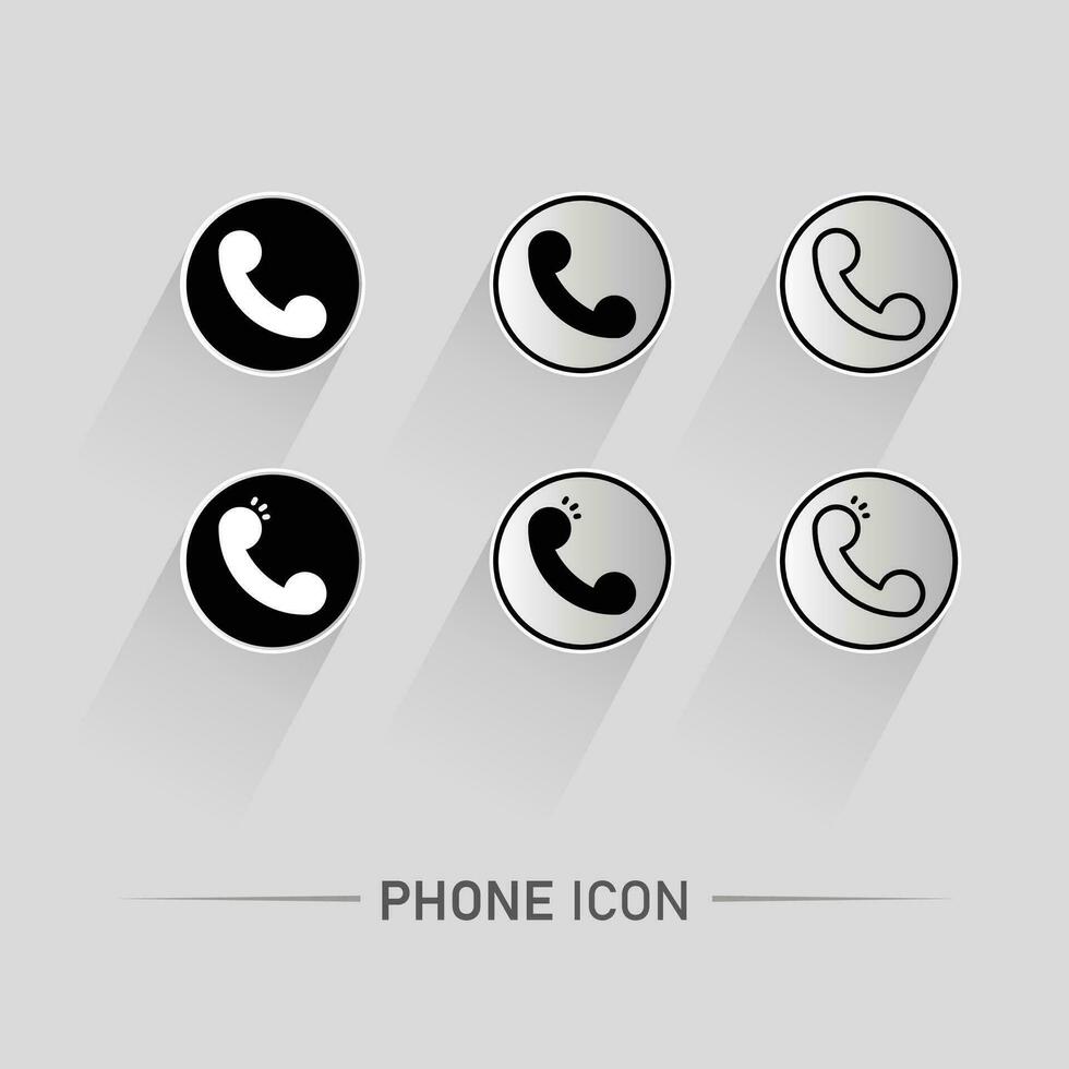 telefone ícone vetor. conjunto do plano telefone símbolo coleção vetor