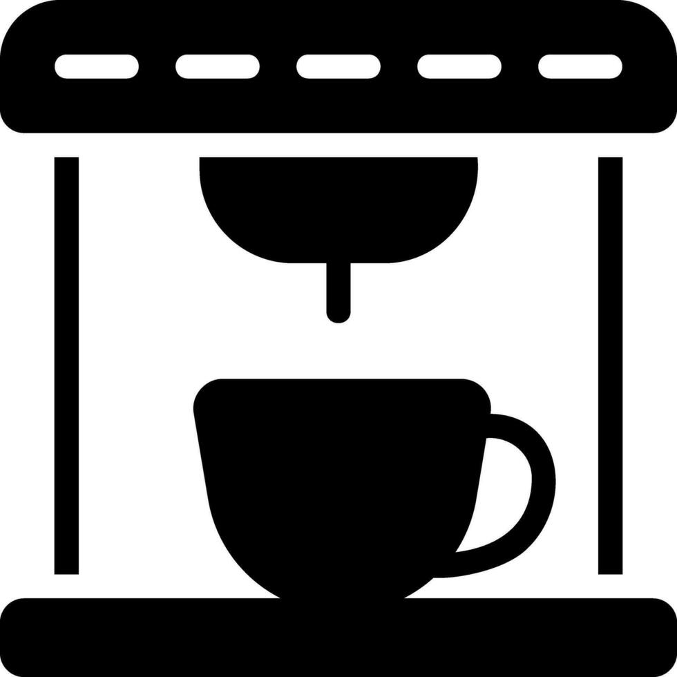 ícone de glifo de máquina de café vetor