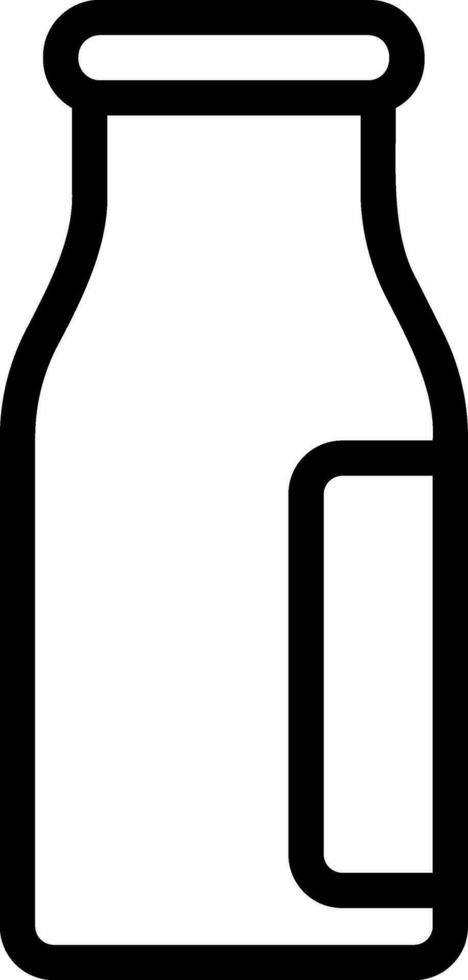 ícone da linha de garrafa de leite vetor