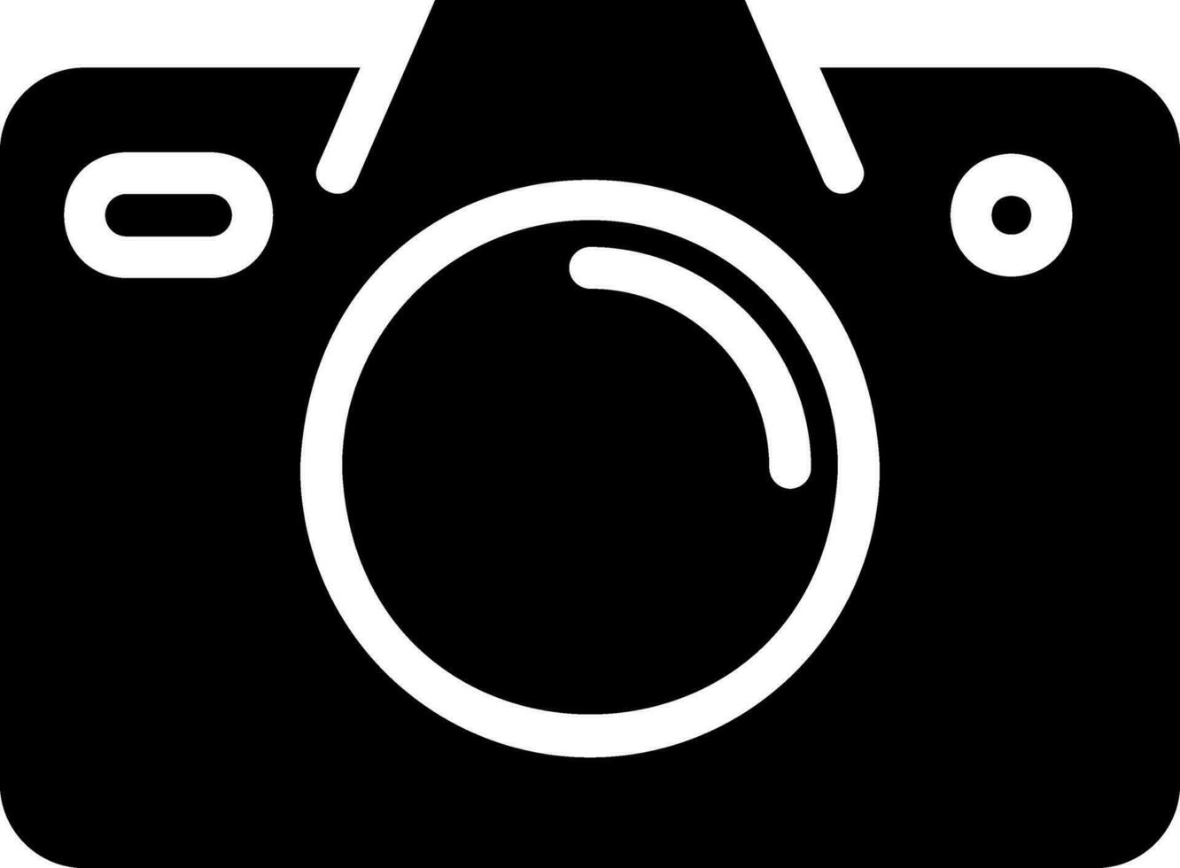 ícone de glifo de câmera vetor