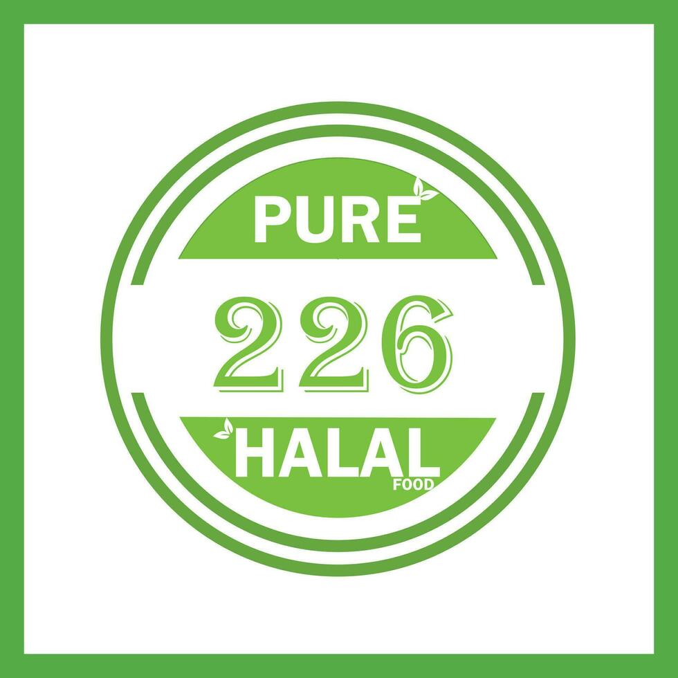 Projeto com halal folha Projeto 226 vetor