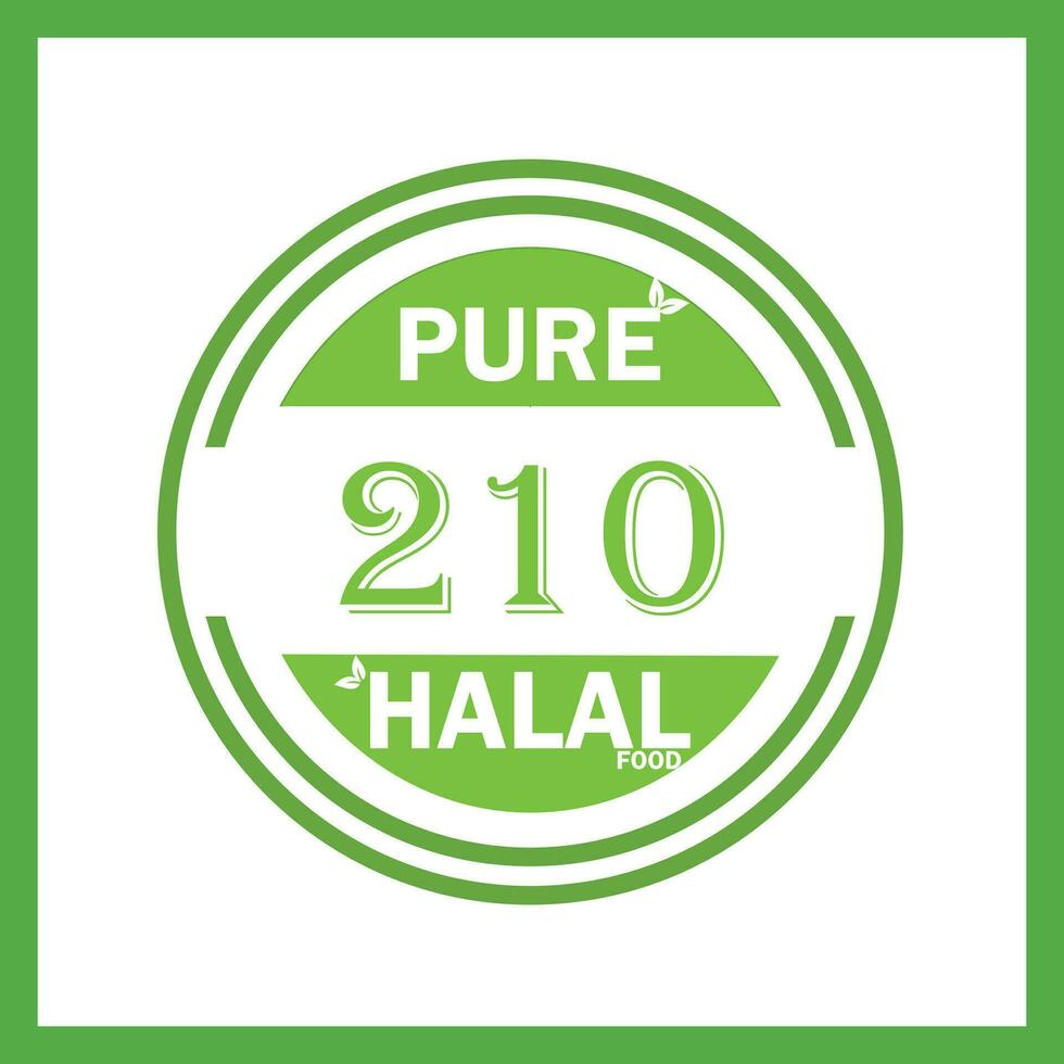 Projeto com halal folha Projeto 210 vetor