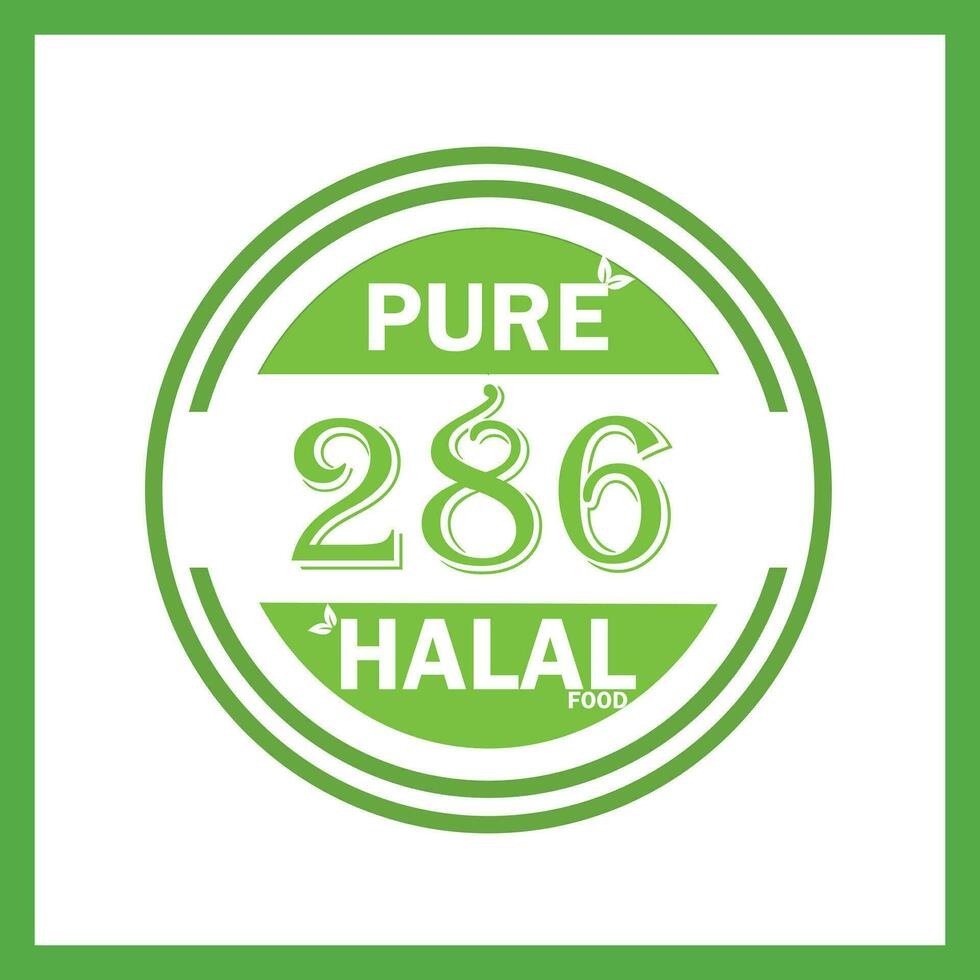 Projeto com halal folha Projeto 286 vetor
