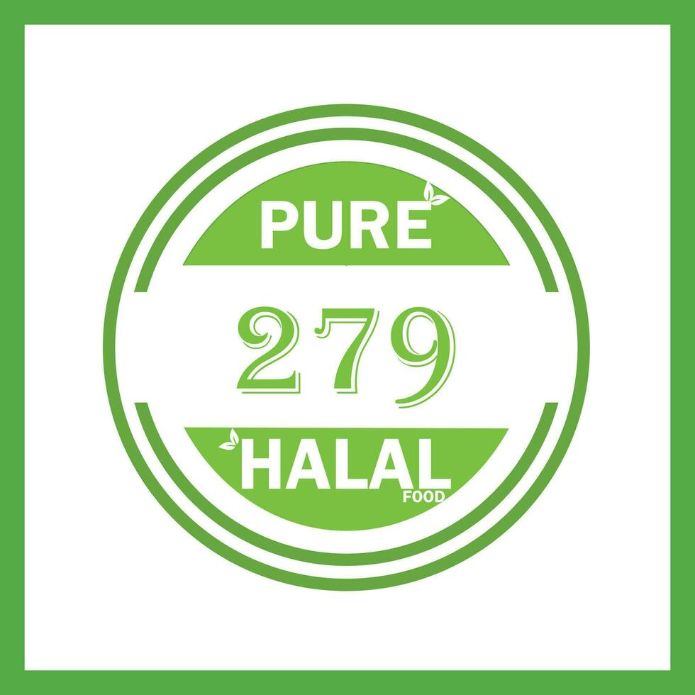 Projeto com halal folha Projeto 279 vetor