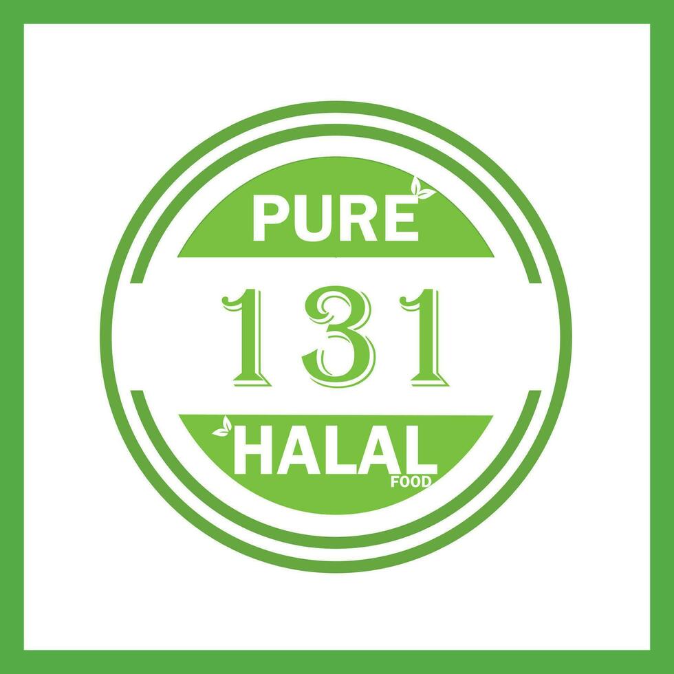 Projeto com halal folha Projeto 131 vetor
