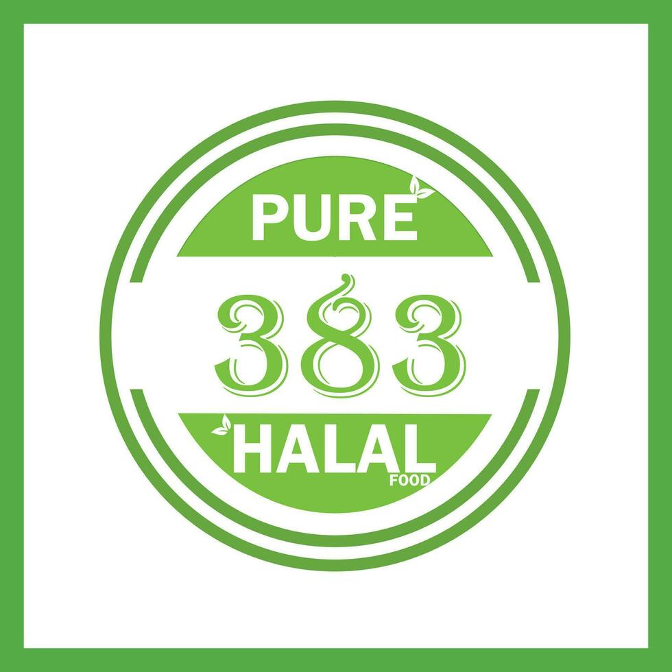 Projeto com halal folha Projeto 383 vetor