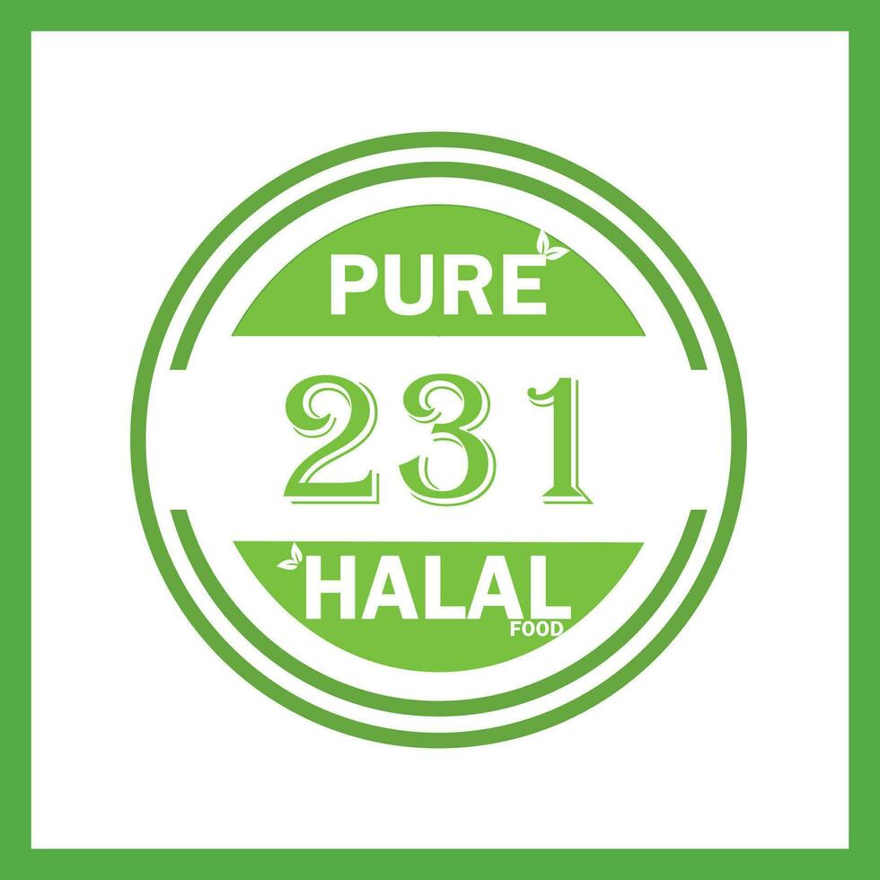 Projeto com halal folha Projeto 231 vetor