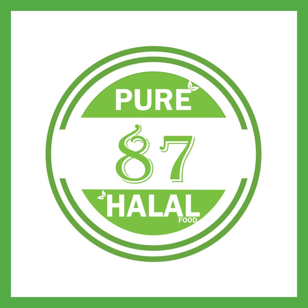 Projeto com halal folha Projeto 87 vetor