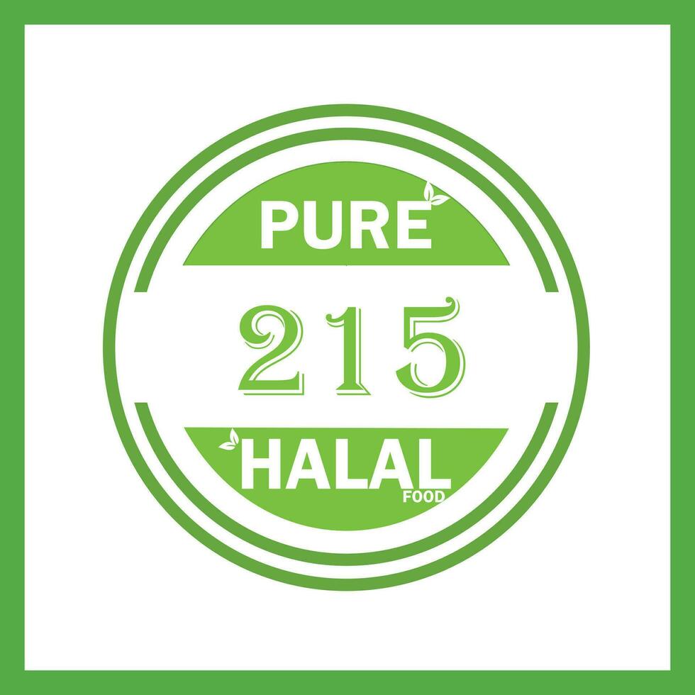 Projeto com halal folha Projeto 215 vetor