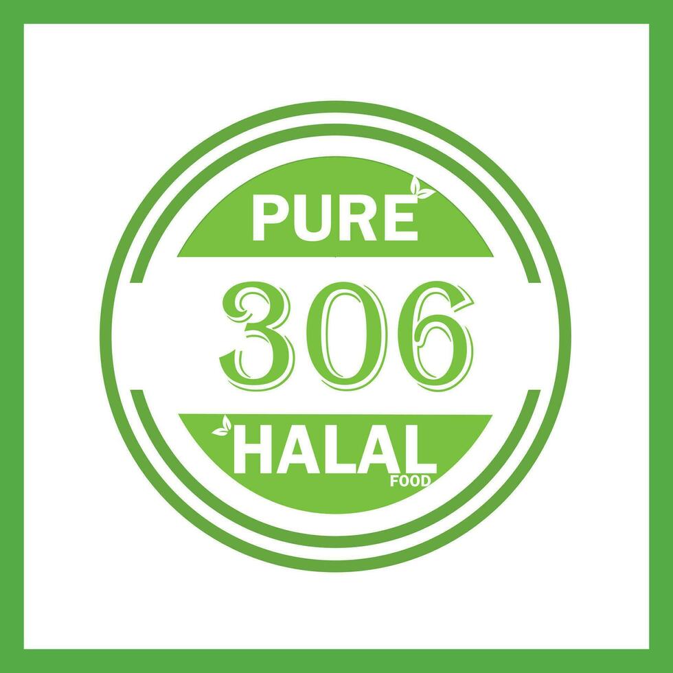 Projeto com halal folha Projeto 306 vetor