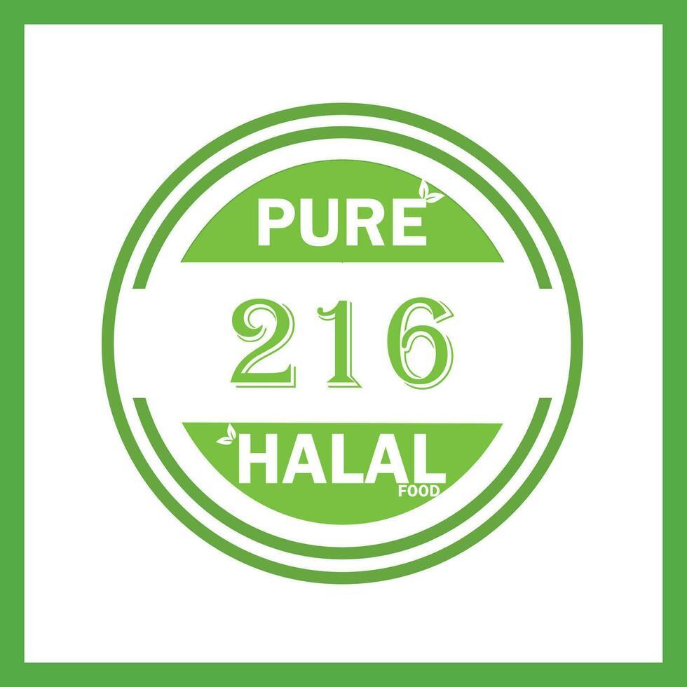 Projeto com halal folha Projeto 216 vetor