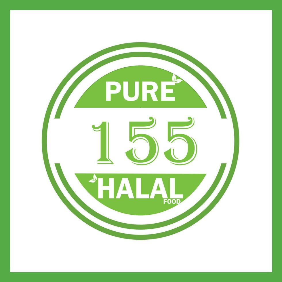 Projeto com halal folha Projeto 155 vetor