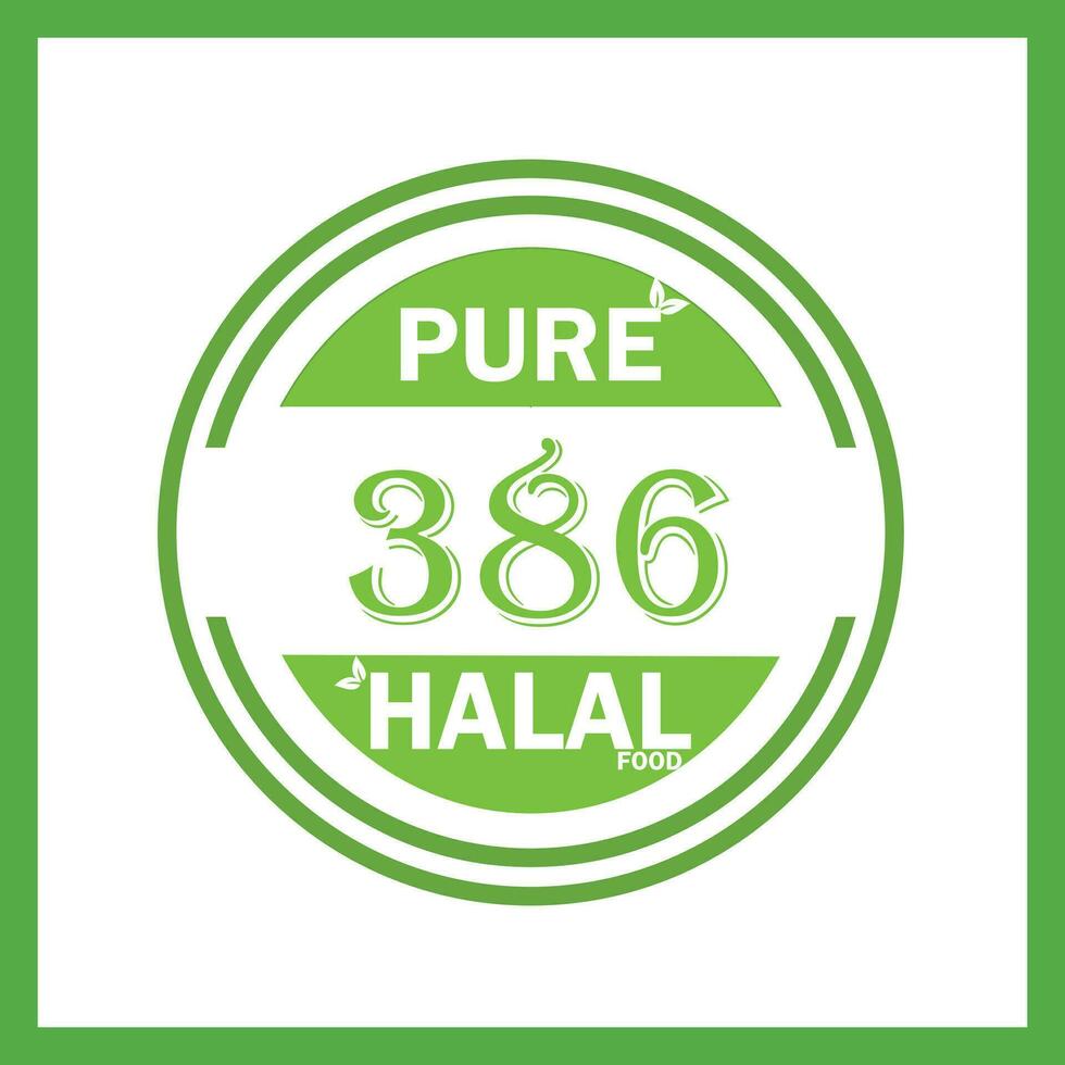 Projeto com halal folha Projeto 386 vetor