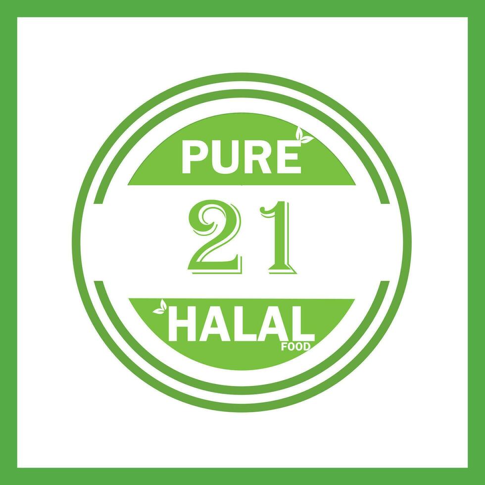 Projeto com halal folha Projeto 21 vetor
