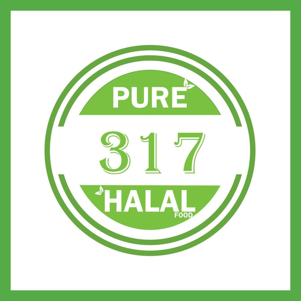 Projeto com halal folha Projeto 317 vetor