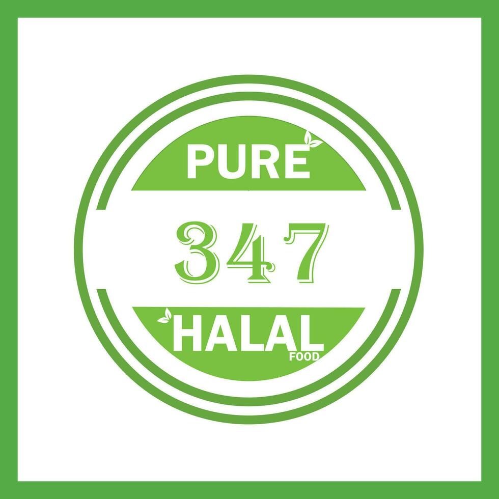 Projeto com halal folha Projeto 347 vetor