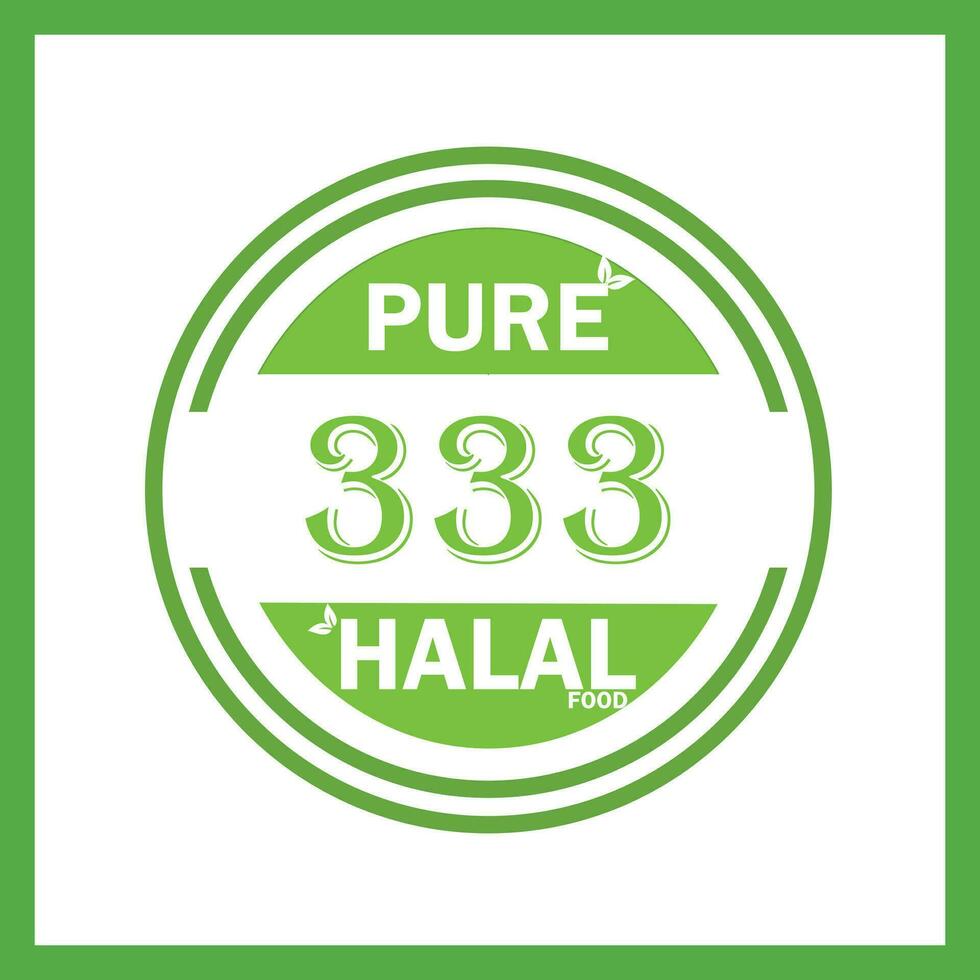 Projeto com halal folha Projeto 333 vetor