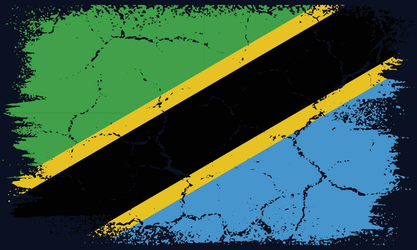 livre vetor plano Projeto grunge Tanzânia bandeira fundo