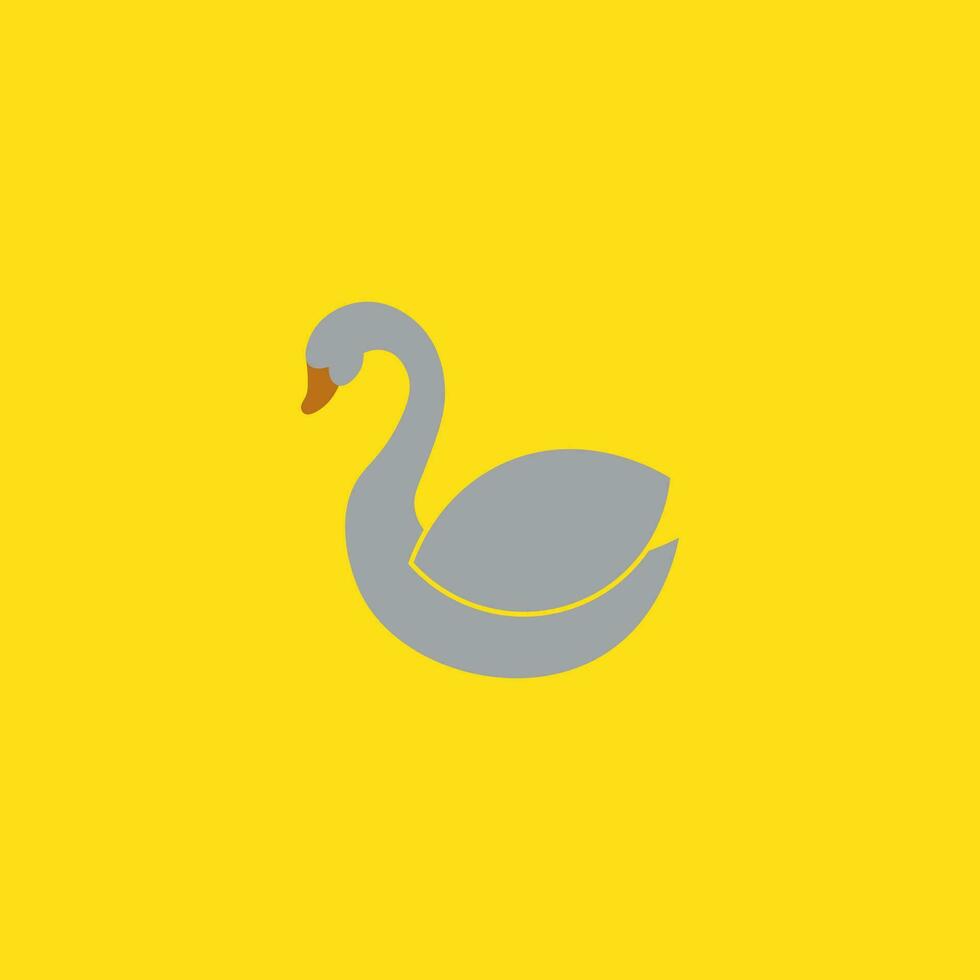 design do logotipo do cisne vetor