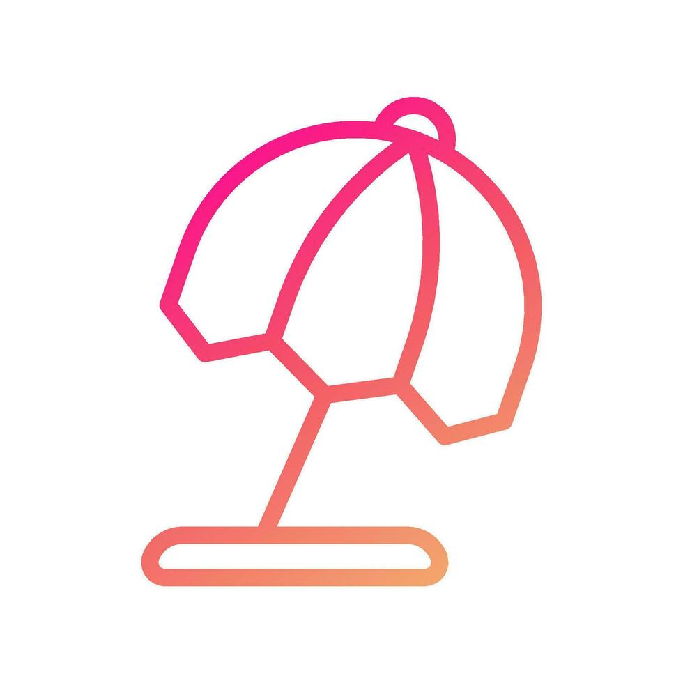 guarda-chuva ícone gradiente Rosa amarelo verão de praia símbolo ilustração. vetor