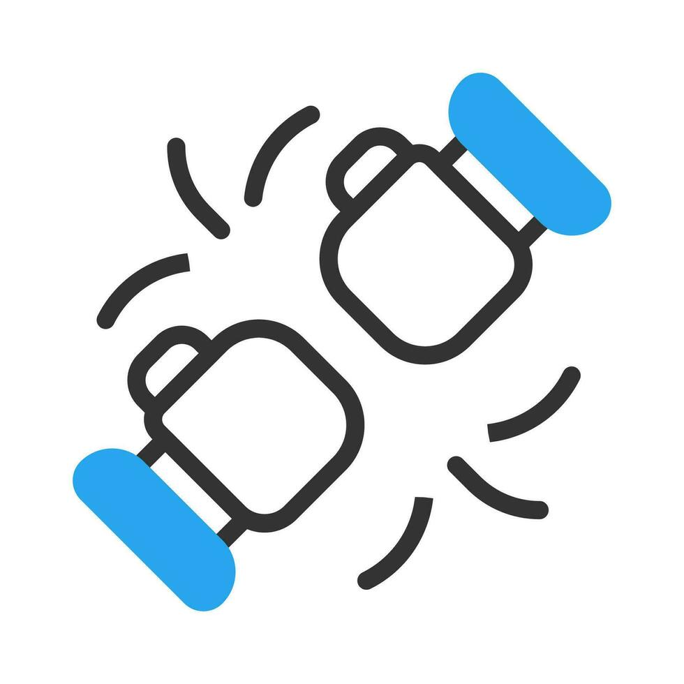 boxe ícone duotônico azul Preto esporte símbolo ilustração. vetor