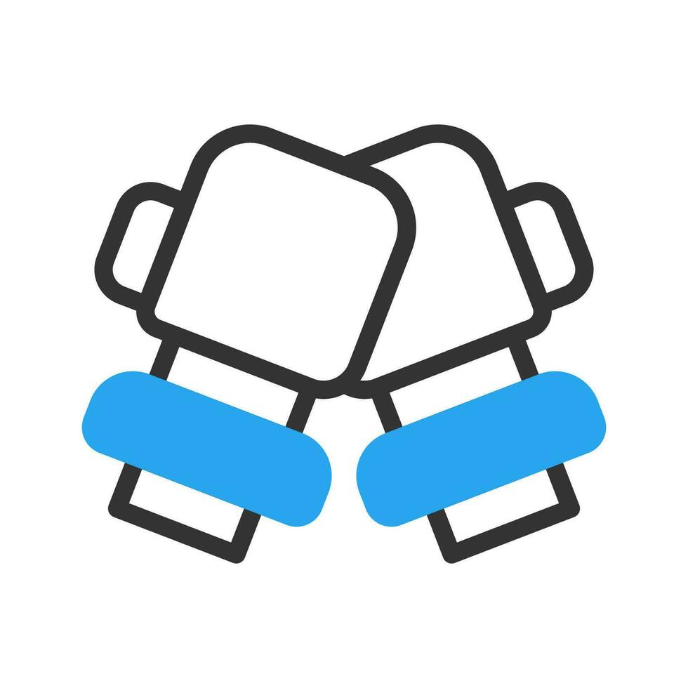 boxe ícone duotônico azul Preto esporte símbolo ilustração. vetor