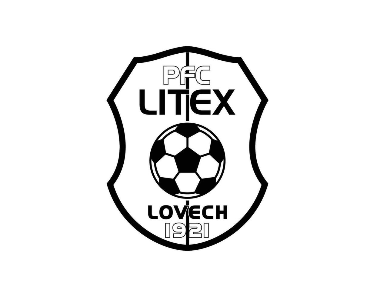 fc Litex amor clube logotipo símbolo Preto Bulgária liga futebol abstrato Projeto vetor ilustração