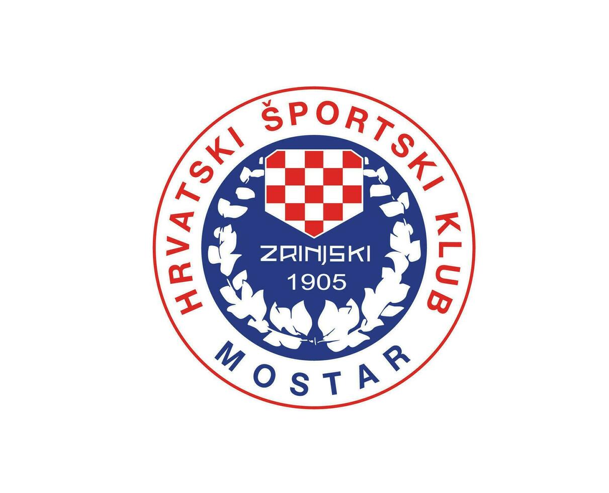 zrinjski Mostar clube logotipo símbolo Bósnia herzegovina liga futebol abstrato Projeto vetor ilustração