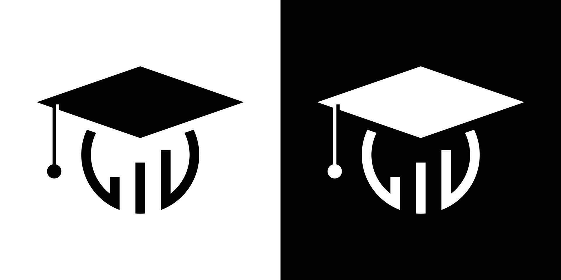 graduação boné e gráfico financeiro logotipo Projeto ícone vetor ilustração