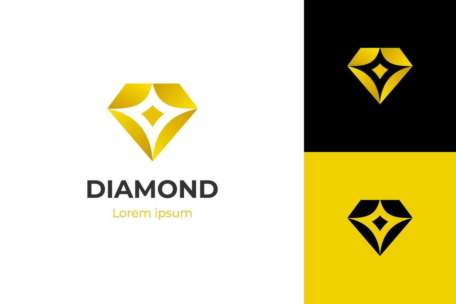 luxo diamante com joalheria elegante logotipo ícone Projeto conceito para joalheria fazer compras o negócio identidade logotipo vetor