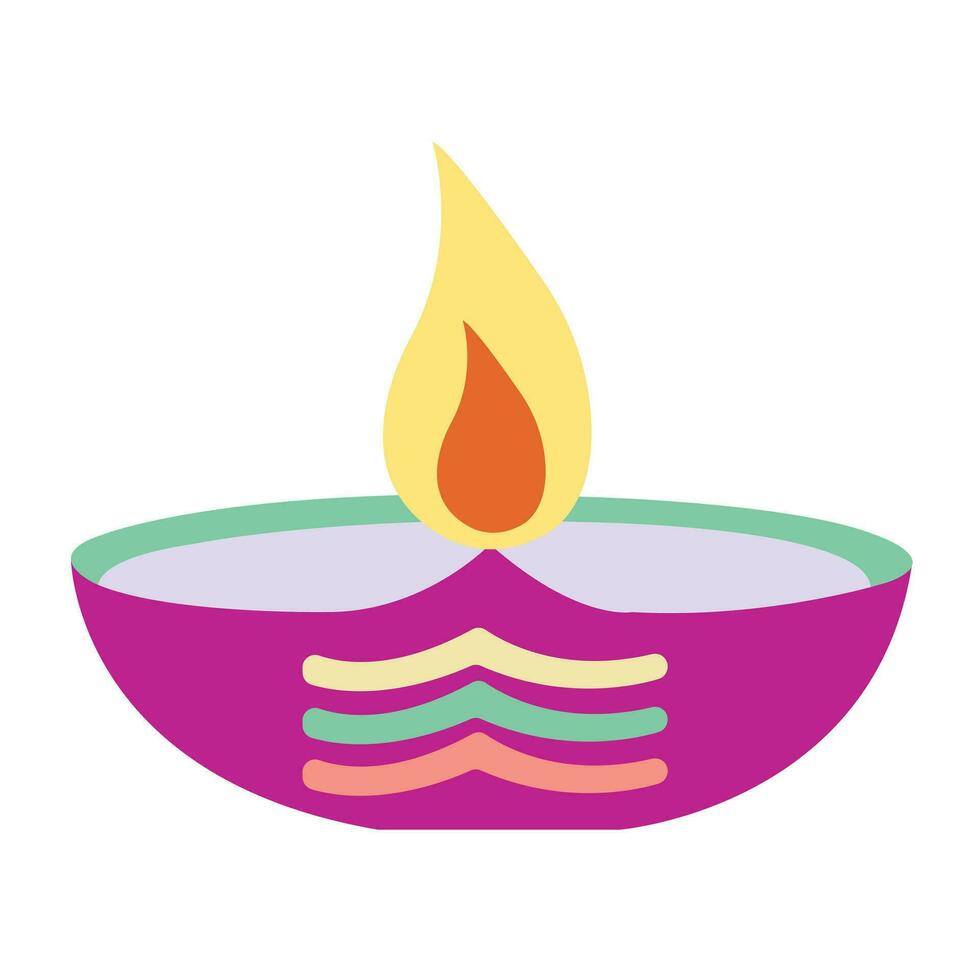 vetor ilustração do diwali celebração com decorativo colorida Projeto definir.