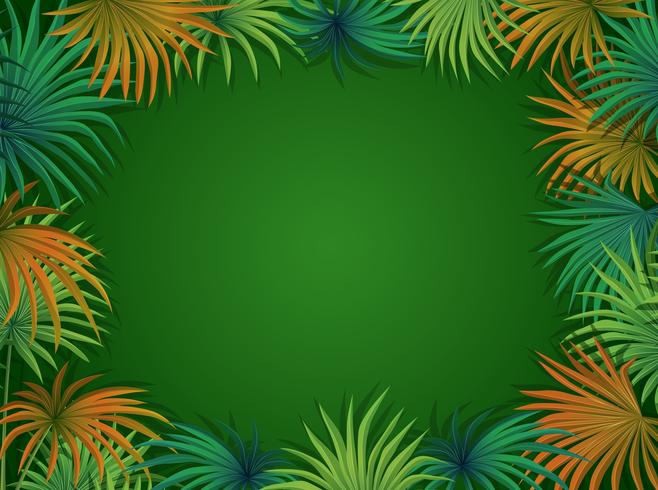 Um belo modelo de folha de palmeira vetor