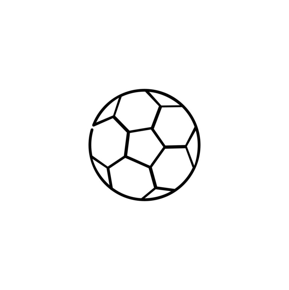 design de ícone de estilo de linha de bola de futebol vetor