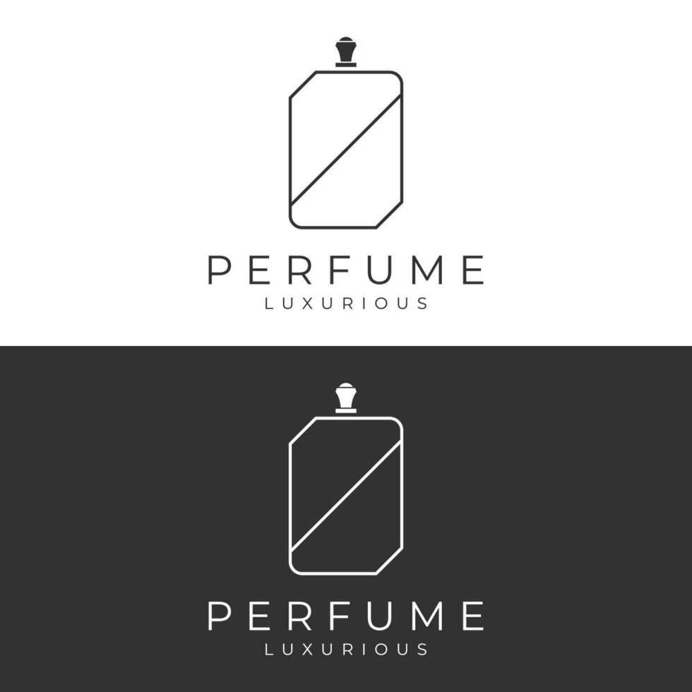 luxo essência fragrância perfume logotipo modelo Projeto isolado fundo. vetor